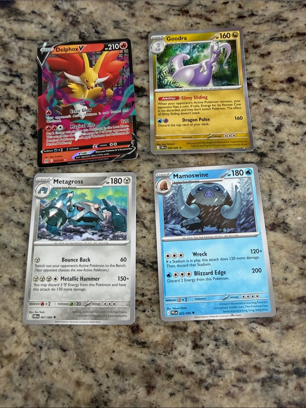 Bundle of 4 Pokemon Trading Cards